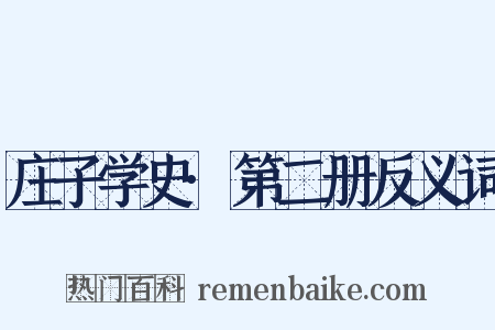 庄子学史·第二册反义词是什么意思的图片